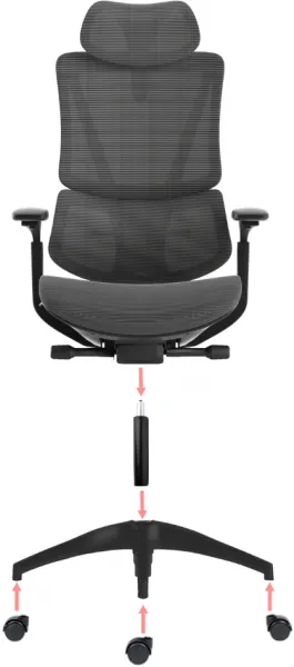 ANTARES Ergonomická kancelárska stolička KLEM, sedenie 8+ hodín denne