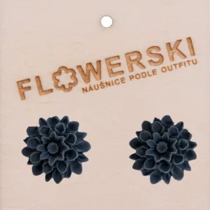 FLOWERSKI Flowerski náušnice - anthracite GRAY
