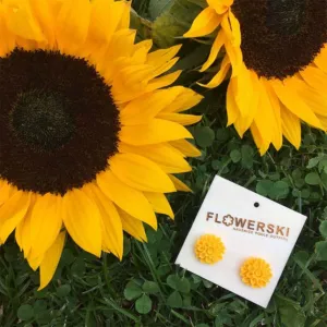 FLOWERSKI Flowerski náušnice - sunflower
