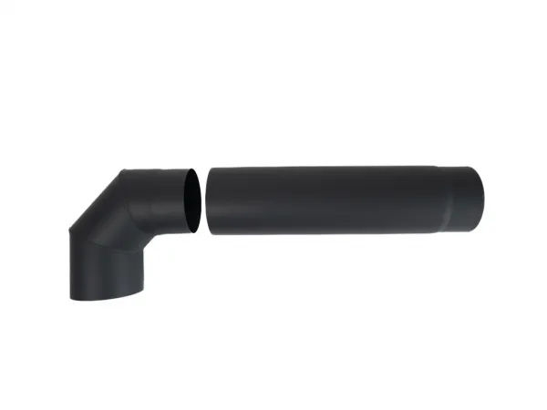 Dymová rúra 200 mm/1000, t.1,5 mm, čierna MA654479