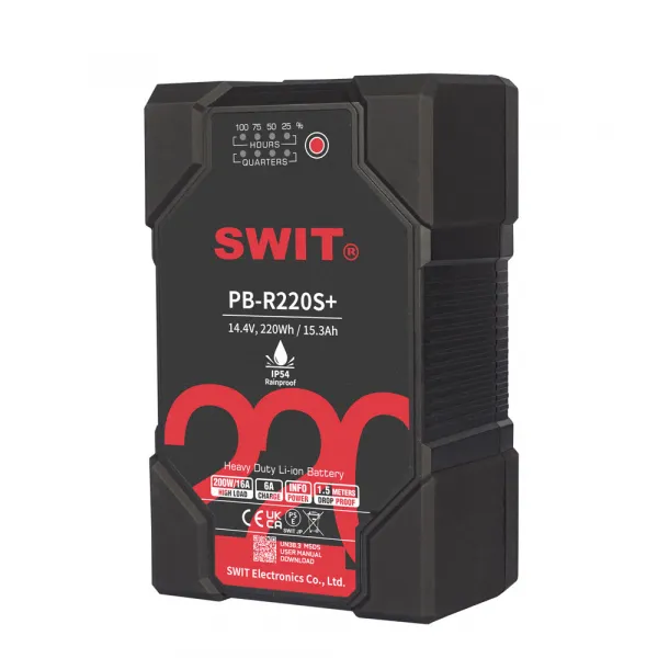 Swit PB-R220S+ | 220 Wh Vodotesný IP54 Robustná batéria pre vysoké zaťaženie | V-Mount 20593