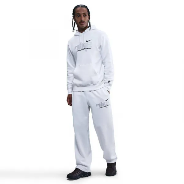 Pánske tepláky NIKE M NK CLUB BNGEE PNT SWSH SPRT WHITE METALLIC SILVER