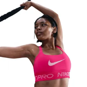Dámska tréningová športová podprsenka NIKE PRO W NP LS BRA TT GRX RUSH PINK PINK FOAM WHITE
