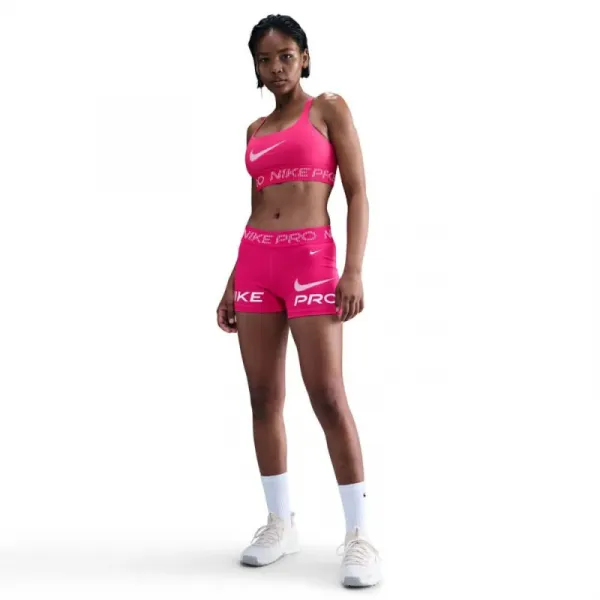 Dámska tréningová športová podprsenka NIKE PRO W NP LS BRA TT GRX RUSH PINK PINK FOAM WHITE