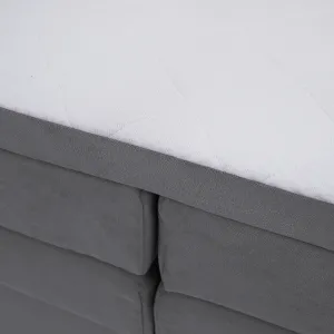 Boxspringová pocketová posteľ, 180x200, sivá, APRIL