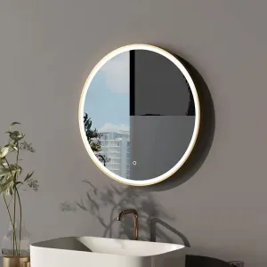 REA Nástěnné zrcadlo s LED osvětlením MMJ 60 cm zlaté