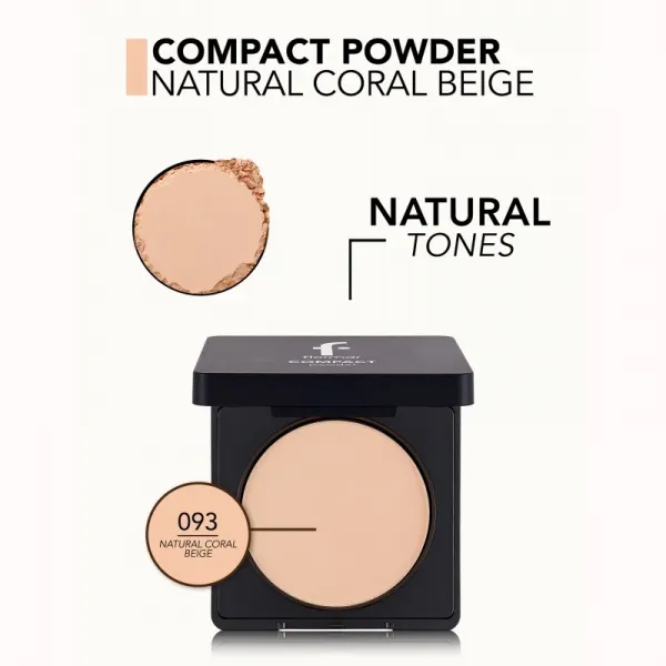 flormar Compact Powder kompaktný púder s matným efektom odtieň 093 Natural Coral Beige 11 g