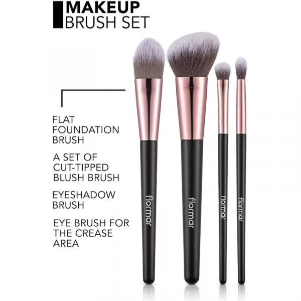 flormar Brush Set sada štetcov na tvár 4 ks