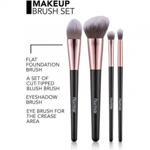 flormar Brush Set sada štetcov na tvár 4 ks
