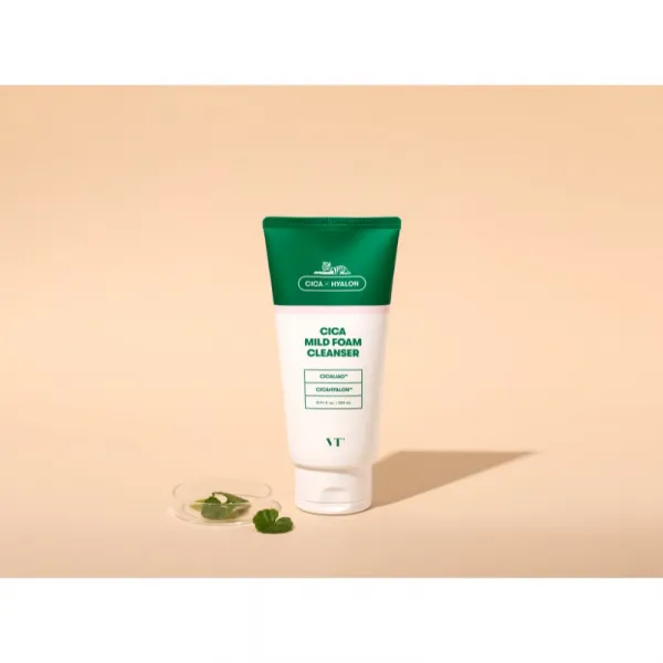 VT Cosmetics Cica Mild Foam Cleanser jemná čistiaca pena s upokojujúcim účinkom 300 ml