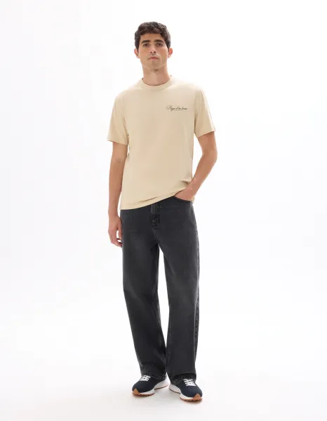 Béžové unisex tričko