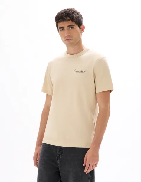 Béžové unisex tričko