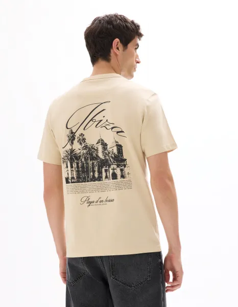 Béžové unisex tričko