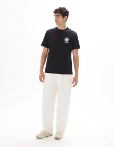 Čierne unisex tričko s krátkym rukávom