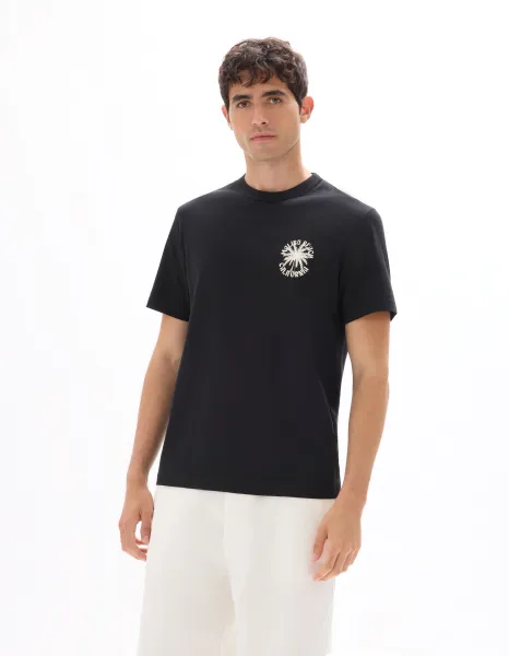 Čierne unisex tričko s krátkym rukávom