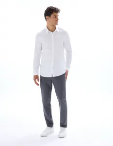 Biela pánska slim fit košeľa