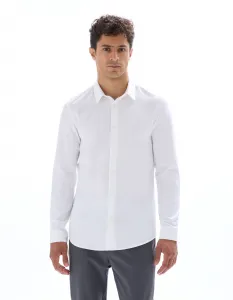 Biela pánska slim fit košeľa