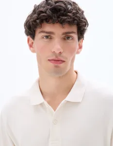 Celio krémové polokošeľové tričko s dlhým rukávom