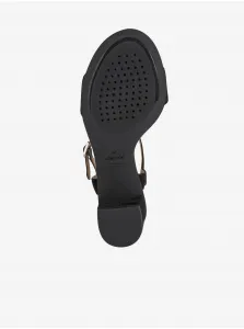Black Suede Heeled Sandals Geox Aurely - Ladies