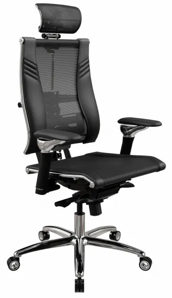METTA Ergonomická kancelárska stolička YOGA 4D Triumph2, čierna, širší sedák