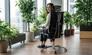 METTA Ergonomická kancelárska stolička YOGA 4D Triumph2, čierna, širší sedák