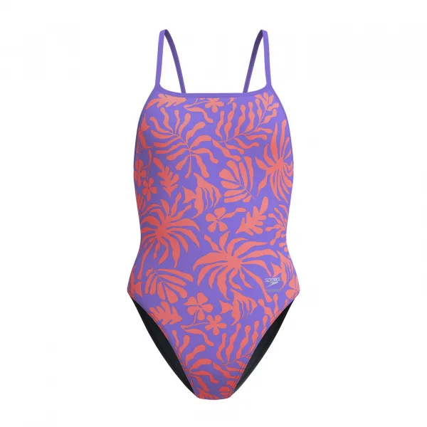 Speedo printed web back purple / pink s - uk32
