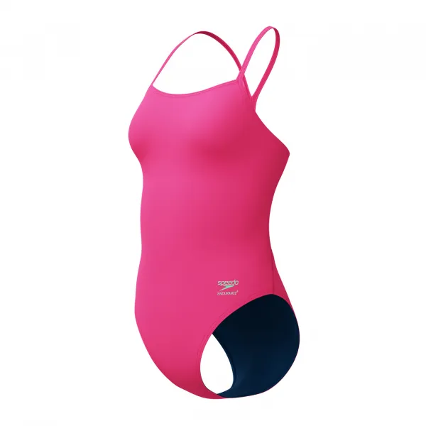 Speedo solid v-back 2.0 pink s - uk32
