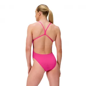 Speedo solid v-back 2.0 pink s - uk32