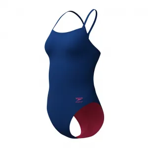 Speedo solid v-back 2.0 dark blue l - uk36
