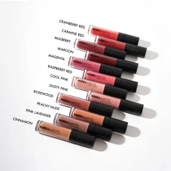 NOBEA Day-to-Day Matte Liquid Lipstick matný tekutý rúž odtieň Raspberry Red #M06 7 ml
