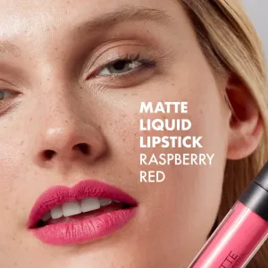 NOBEA Day-to-Day Matte Liquid Lipstick matný tekutý rúž odtieň Raspberry Red #M06 7 ml