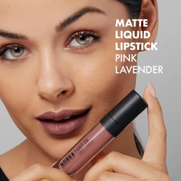 NOBEA Day-to-Day Matte Liquid Lipstick matný tekutý rúž odtieň Pink Lavender #M11 7 ml