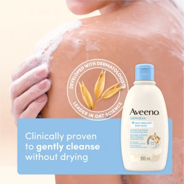 Aveeno Dermexa Daily Emollient Body Wash upokojujúci sprchový gél 300 ml