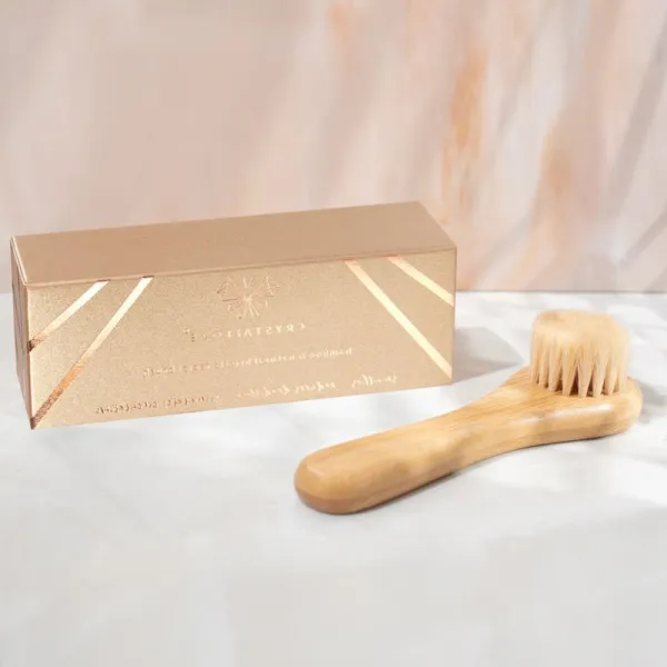 Crystallove Bamboo Face Brush čistiaca kefka na pleť 1 ks