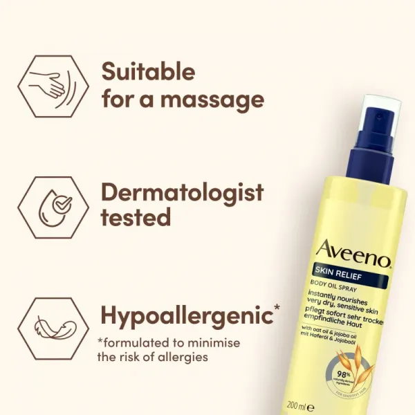 Aveeno Skin Relief Body Oil Spray telový olej v spreji 200 ml