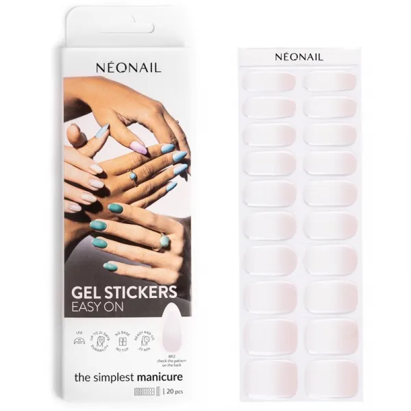 NEONAIL Easy On Gel Stickers nálepky na nechty s použitím UV/LED lampy odtieň M12 20 ks