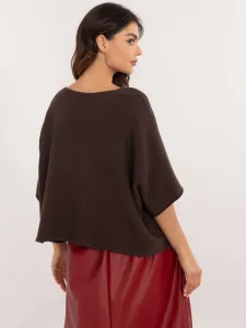 Dark brown short oversize sweater