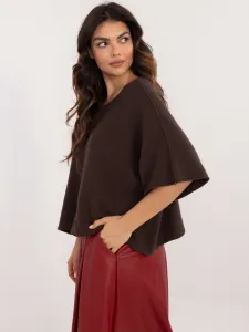 Dark brown short oversize sweater