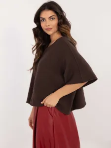 Dark brown short oversize sweater
