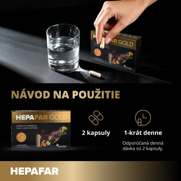 Hepafar Gold – Elitný 4-fázový systém na detoxikáciu pečene