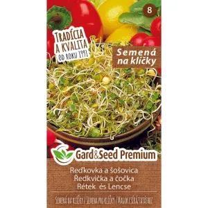 GardenSeed Premium Semienka na klíčky Reďkovka a šošovica