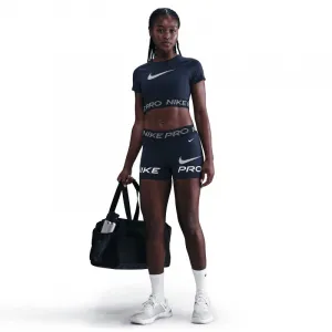 Dámske tréningové tričko s krátkym rukávom NIKE PRO W NP DF SS TOP TT GRX MIDNIGHT NAVY FOOTBALLGREY WHITE