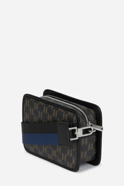 Crossbody Karl Lagerfeld K/Monogram Kanvas Crossbody Black-Brown