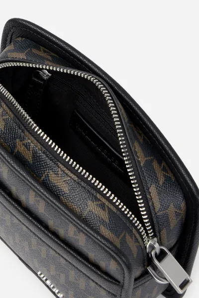 Crossbody Karl Lagerfeld K/Monogram Kanvas Crossbody Black-Brown