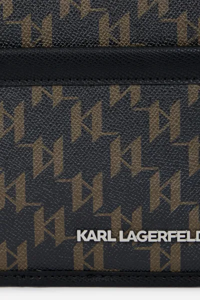 Crossbody Karl Lagerfeld K/Monogram Kanvas Crossbody Black-Brown