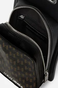Crossbody Karl Lagerfeld K/Monogram Kanvas Slingbag Black-Brown