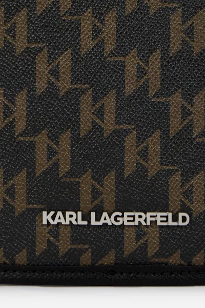 Crossbody Karl Lagerfeld K/Monogram Kanvas Slingbag Black-Brown