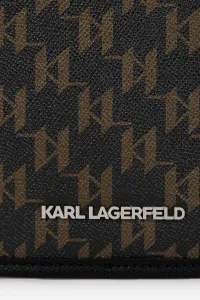 Crossbody Karl Lagerfeld K/Monogram Kanvas Slingbag Black-Brown