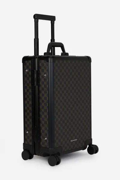 Kufor Karl Lagerfeld K/Monogram Kanvas Trolley Black-Brown