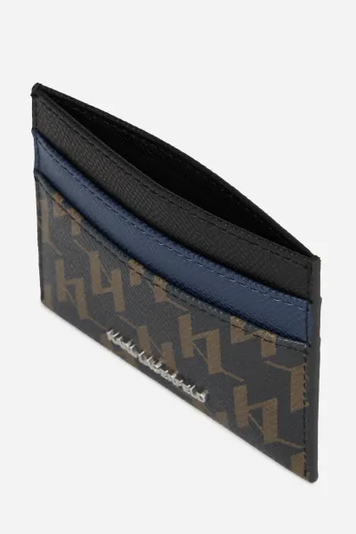 Púzdro Na Platobné Karty Karl Lagerfeld K/Monogram Kanvas Cardholder Black-Brown